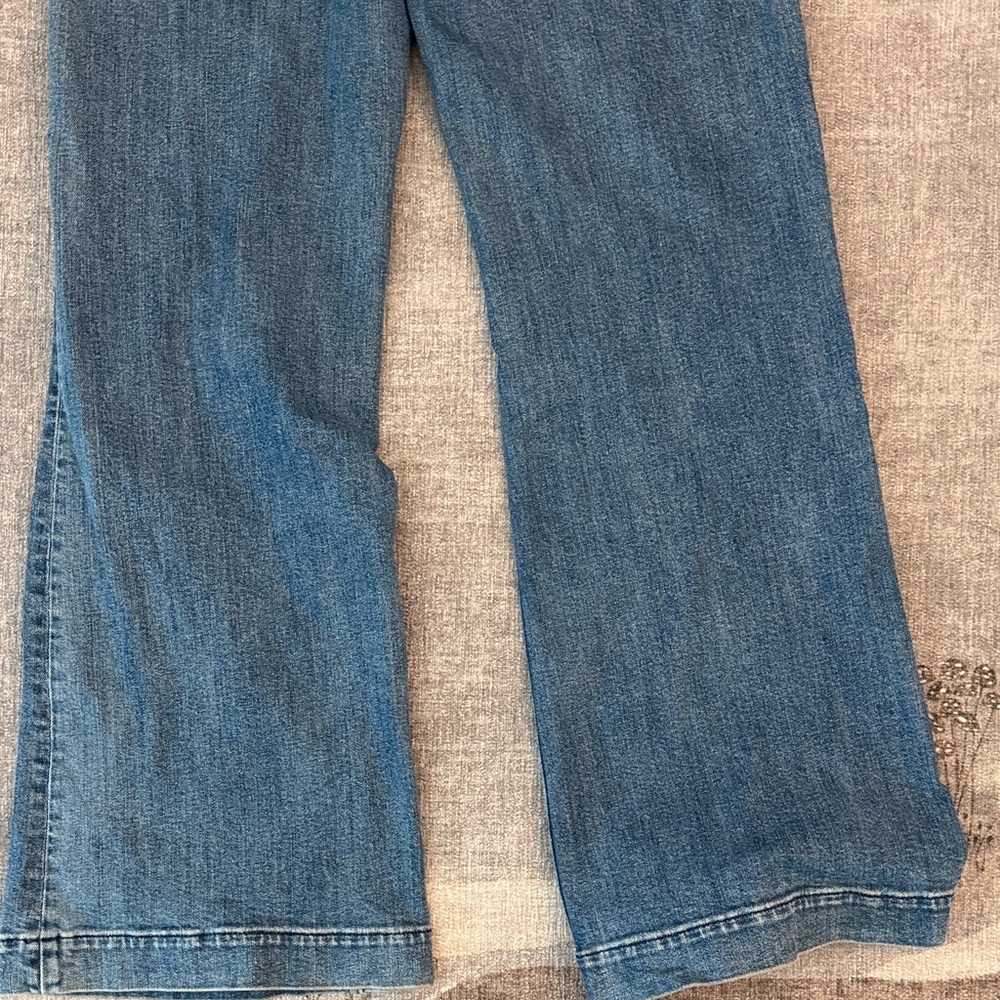 & other stories Wide Leg Blue Jean Denim Retro Pocket High Waist 29 - Picture 7 of 16